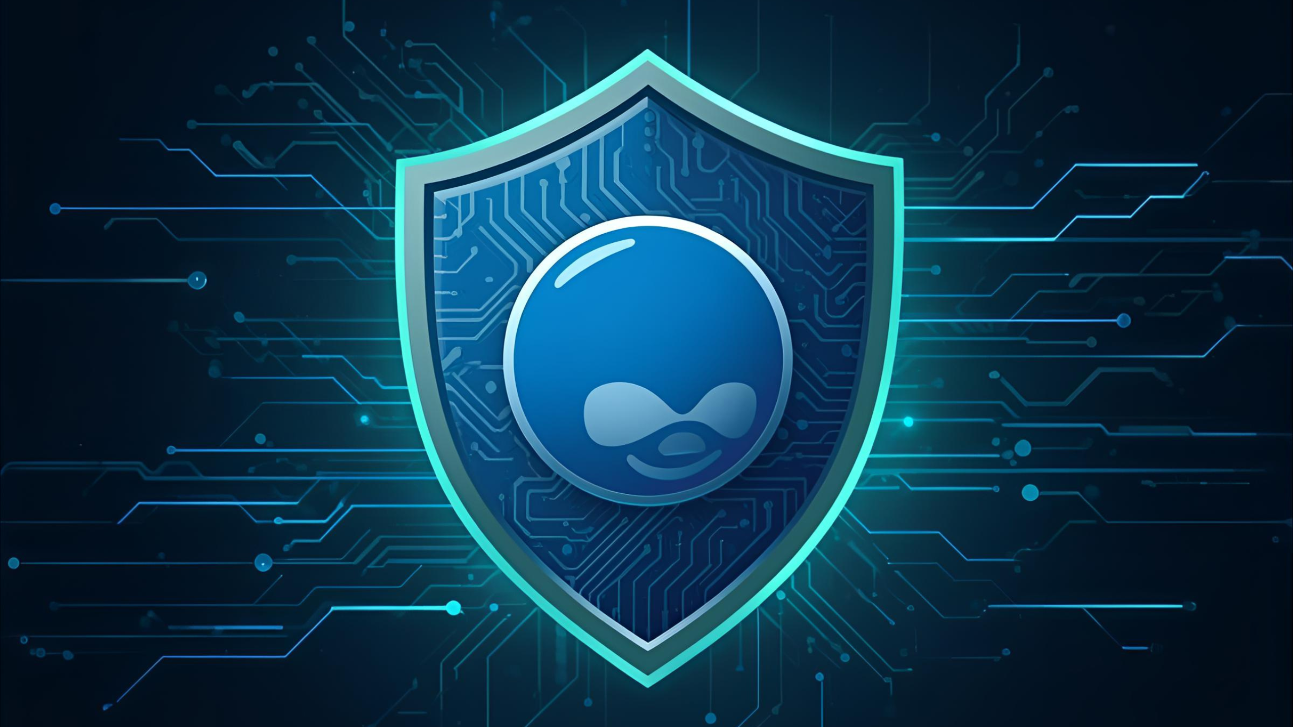 Drupal Logo on a Shield