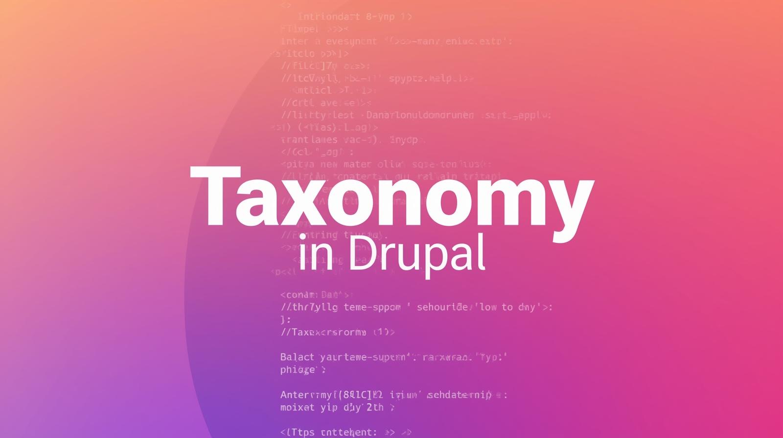 Taxonomy in Drupal