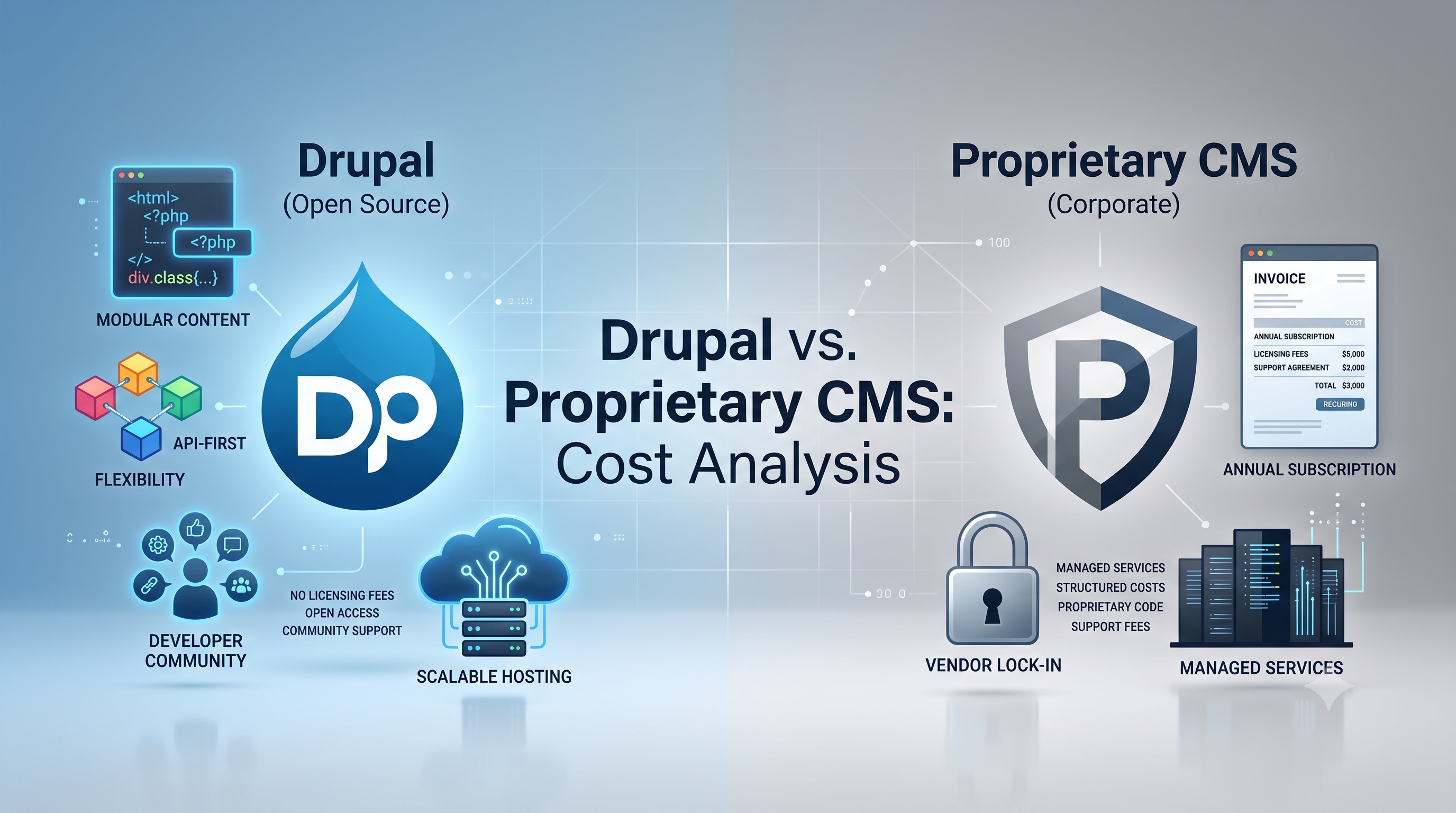 Drupal vs. Proprietary CMS: Cost Analysis